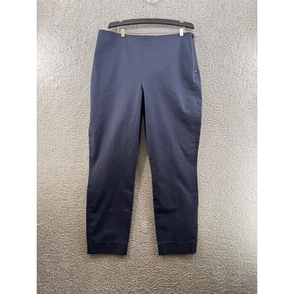 Everlane Navy Side Zip Pants Trousers Slacks Size 14 - Picture 1 of 7